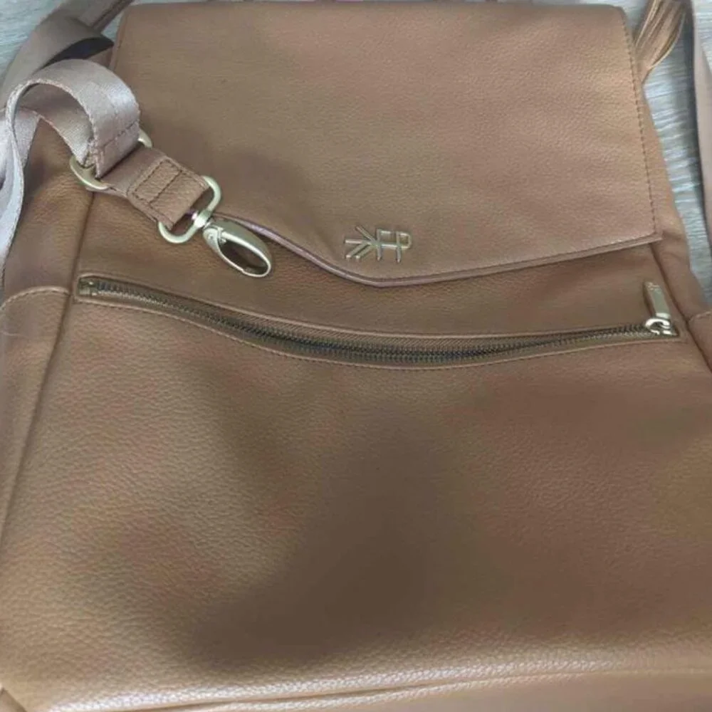 Freshly Picked Diaper Bag Backpack, Wipeable Vegan Leather Diaper Bag
